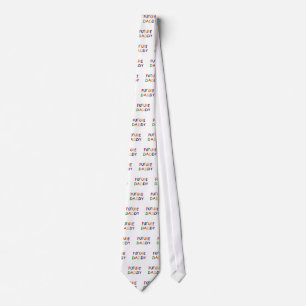 Future Daddy Primary Colors Tshirts and Gifts Tie