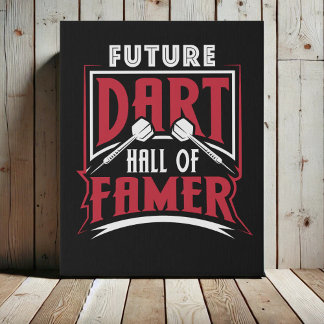 Future Dart Hall of Famer - Home Bar 16" x 20" Faux Canvas Print