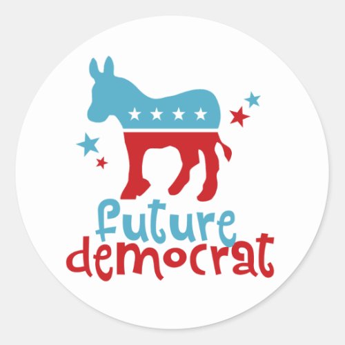 Future Democrat Classic Round Sticker
