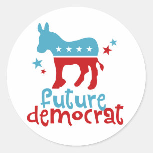 Future Democrat Classic Round Sticker