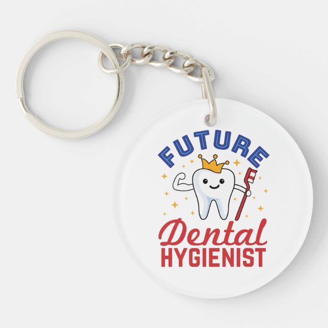 Future Dental Hygienist RDH Keychain (Front)