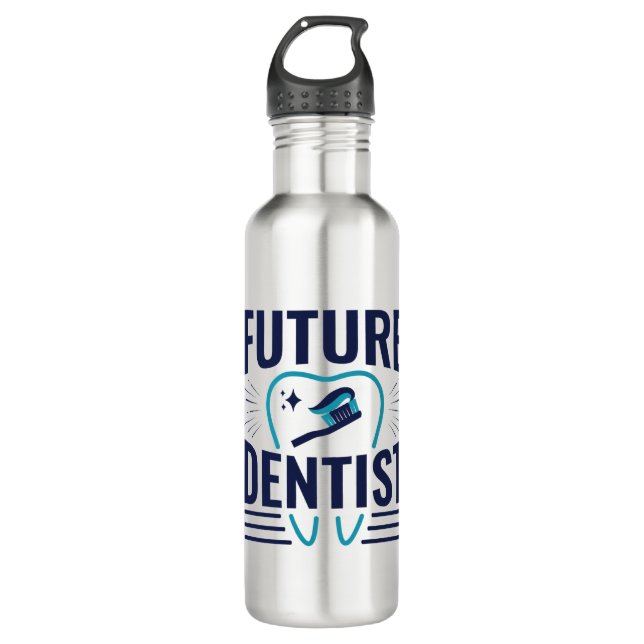 Future Dentist Dental School Student Graduation Stainless Steel Water Bottle (Front)