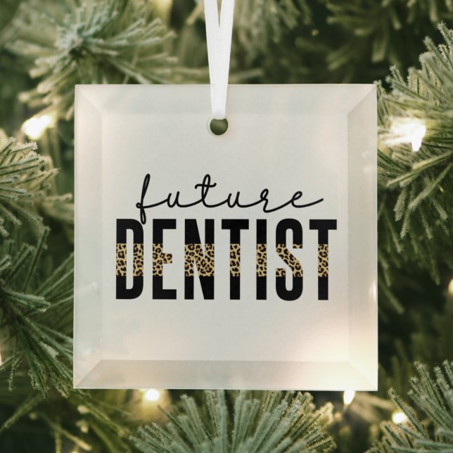 Future Dentist Dental Student Dentist In Training Glass Ornament (Insitu)
