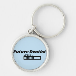 Future Dentist Loading Funny Round Keychain