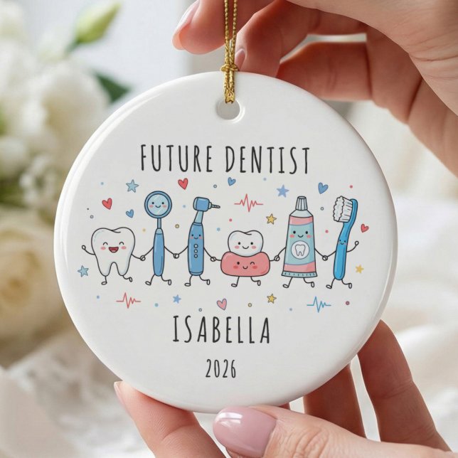 Future Dentist Personalized Ornament (Creator Uploaded)