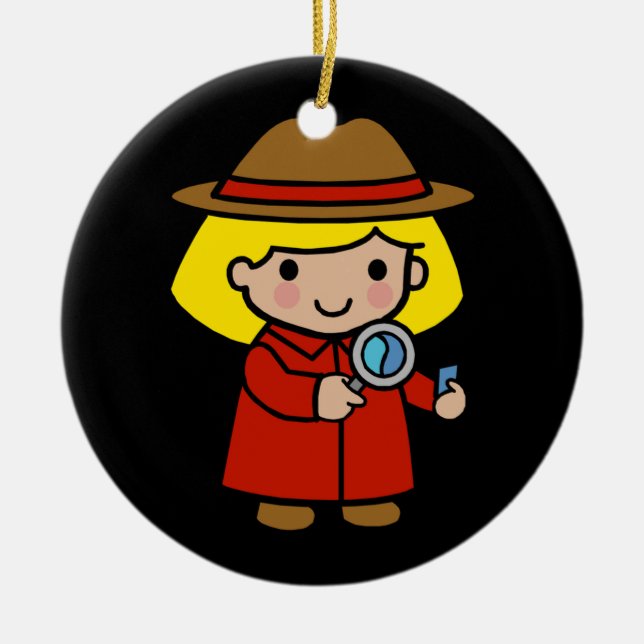 Future Detective / Forensic Scientist / P.I. Ceramic Ornament (Front)