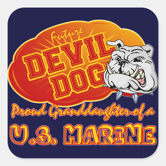 Future Devil Dog Square Sticker (Front)