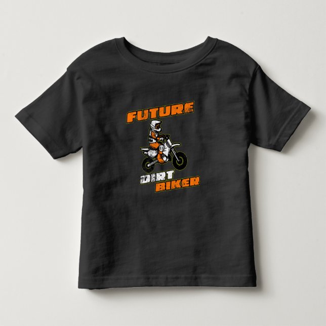 Future Dirt Biker Funny Motocross Gift for Kids Toddler T-shirt (Front)