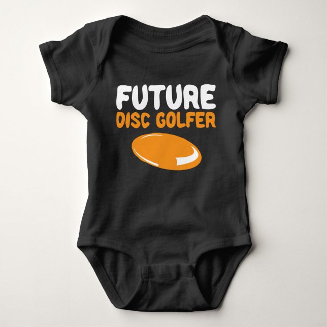 Future Disc Golfer Disc Golf Buddy Baby Boy Kid Bodysuit (Front)