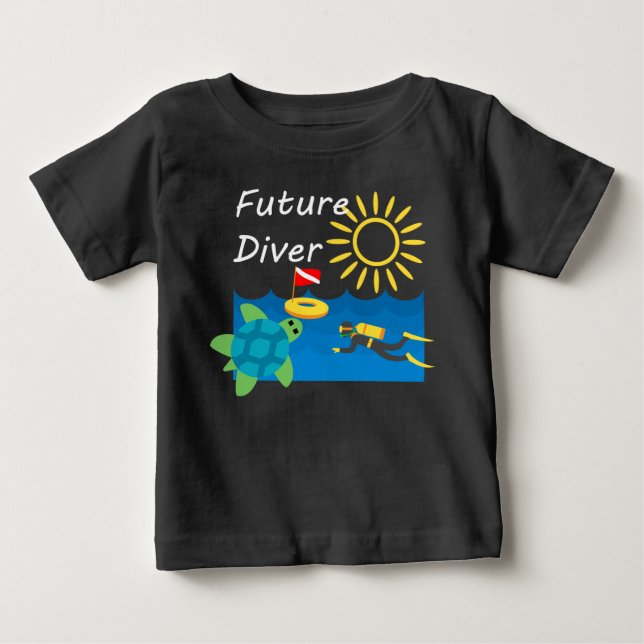 Future Diver Design - Baby Fine Jersey T-Shirt (Front)