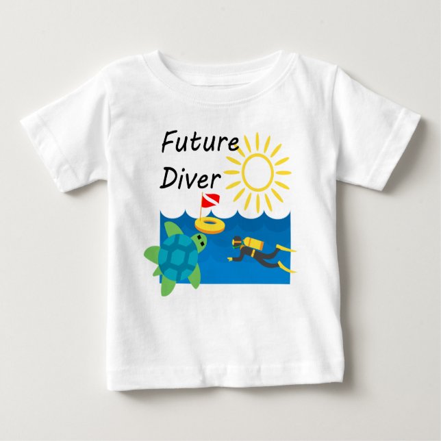 Future Diver Design - Baby Fine Jersey T-Shirt (Front)