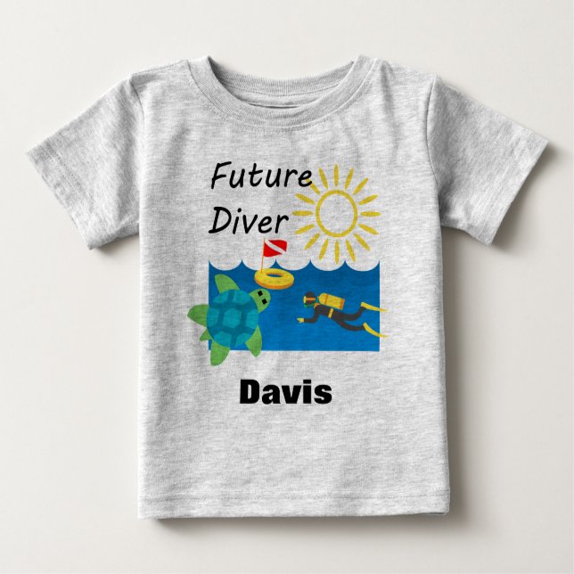 Future Diver Design - Baby Fine Jersey T-Shirt (Front)