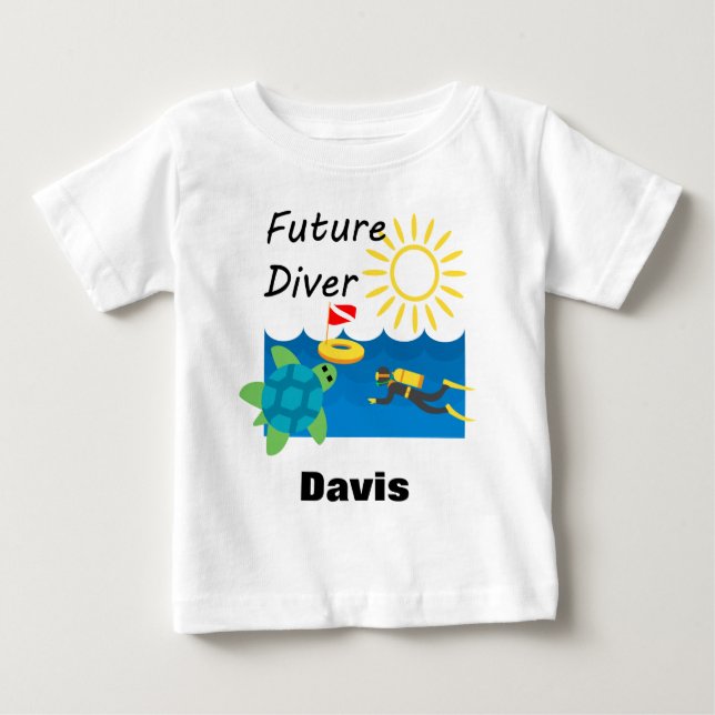 Future Diver Design - Baby Fine Jersey T-Shirt (Front)