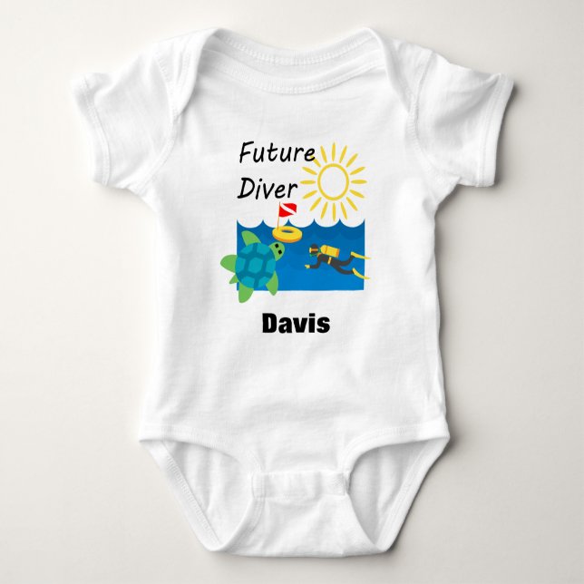 Future Diver Design - Baby Jersey Bodysuit (Front)