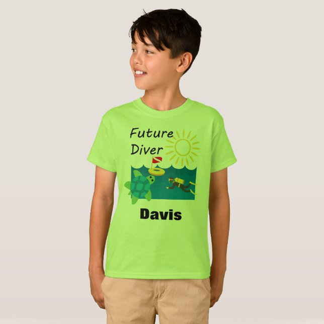 Future Diver Design - Kids' Basic T-Shirt (Front Full)
