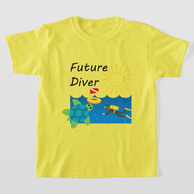 Future Diver Design - Kids' Basic T-Shirt (Laydown)