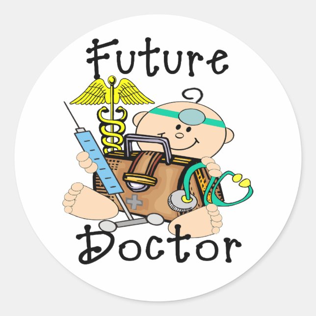 Future Doctor Classic Round Sticker (Front)