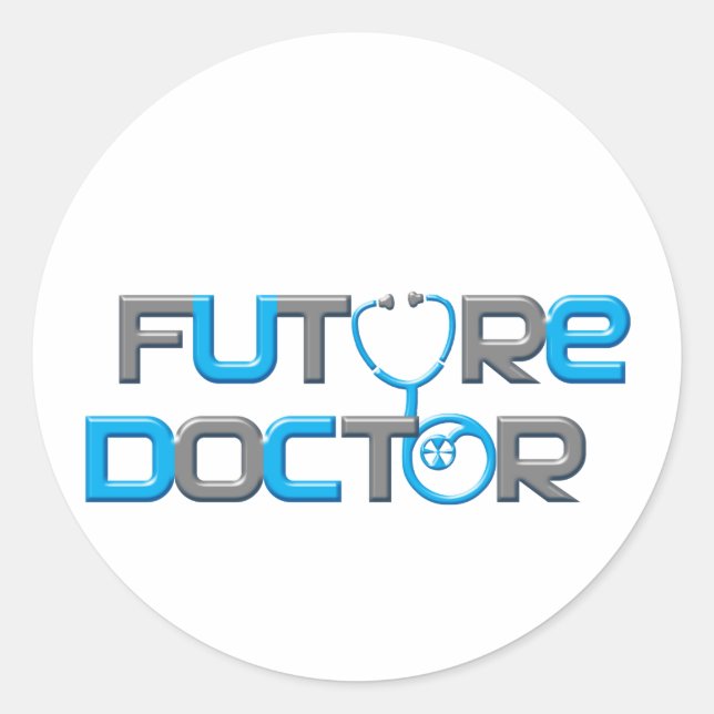 Future Doctor Classic Round Sticker (Front)