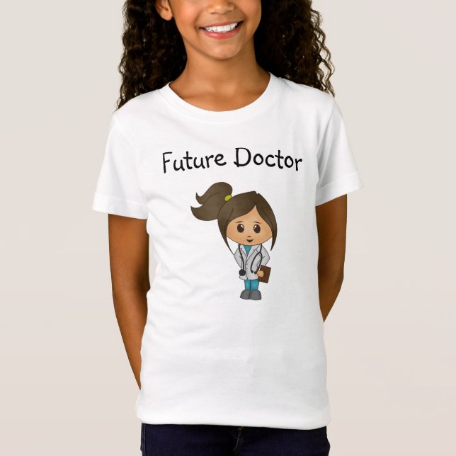Future Doctor - Cute Doctor Female - Brunette T-Shirt (Front)