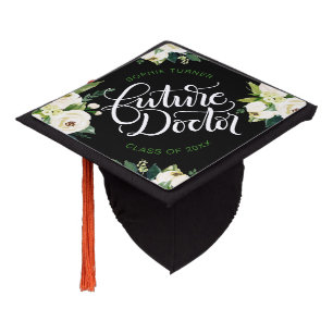 Future Doctor - Graduation white watercolor Gradua Graduation Cap Topper