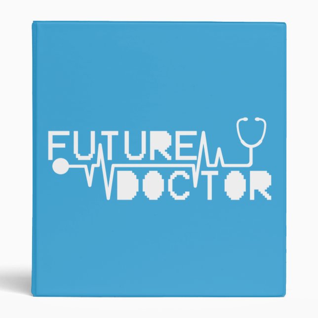 Future doctor medecine Stethoscope 3 Ring Binder (Front)