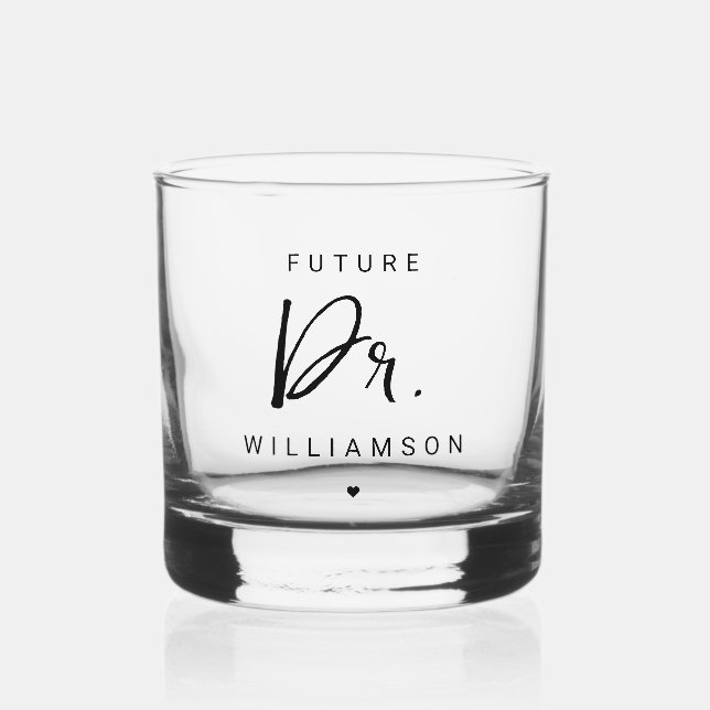 Future Doctor | Medical School Doctoral Student Whiskey Glass (Front)