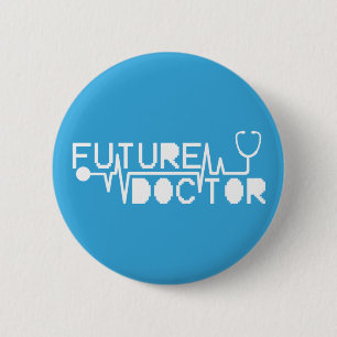 Future doctor medicine Stethoscope Button