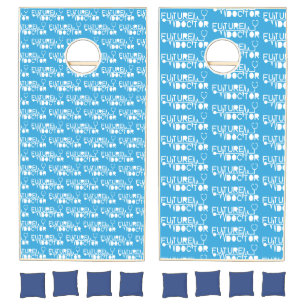 Future doctor medicine Stethoscope Cornhole Set