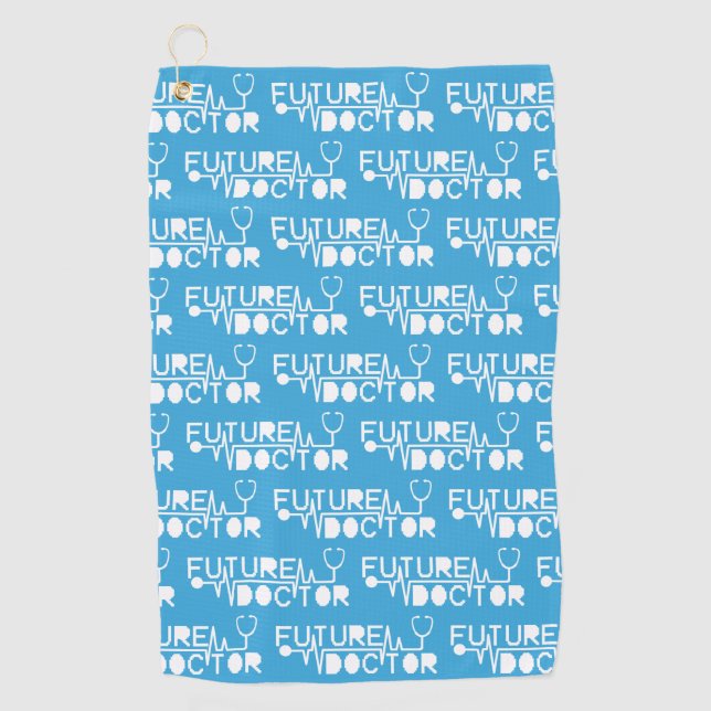 Future doctor medicine Stethoscope Mug Golf Towel (Front)