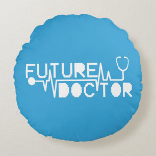 Future doctor medicine Stethoscope Round Pillow