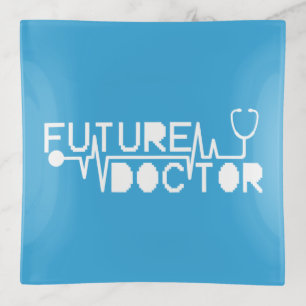 Future doctor medicine Stethoscope Trinket Tray
