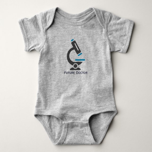 Future Doctor Microscope Design Baby Clothing Baby Bodysuit (Front)