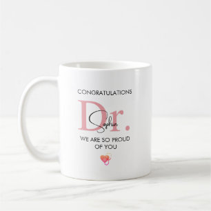Future Doctor Personalized Name So Proud of You Coffee Mug
