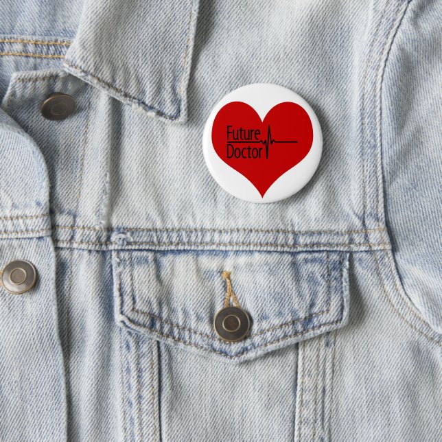 Future Doctor - Red EKG Heart Button (In Situ)