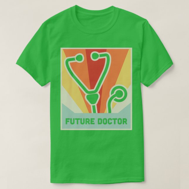 FUTURE DOCTOR Retro Medical Student Poster T-Shirt (Design Front)