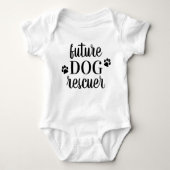 Future Dog Rescuer Cute Baby Bodysuit (Front)