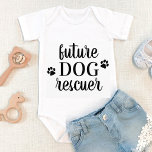Future Dog Rescuer Cute Baby Bodysuit<br><div class="desc">Future Dog Rescuer ! This dog lover baby clothes is perfect baby shower gift to a dog mom, this dog lover baby bodysuit will be a favorite! COPYRIGHT © 2020 Judy Burrows, Black Dog Art - All Rights Reserved. COPYRIGHT © 2020 Judy Burrows, Black Dog Art - All Rights Reserved....</div>