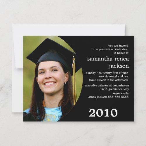 Future Dreamer Graduation Invitation (Black)