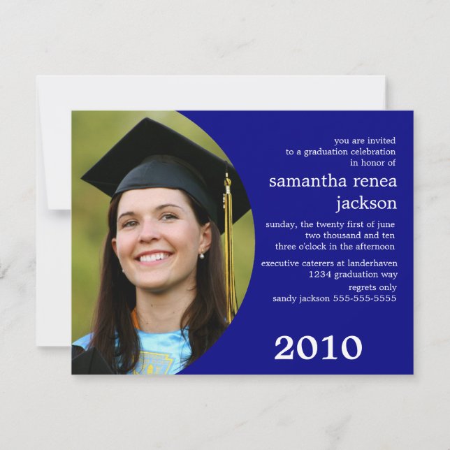 Future Dreamer Graduation Invitation (Blue) (Front)