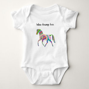 Future dressage hero horse riding customize baby bodysuit