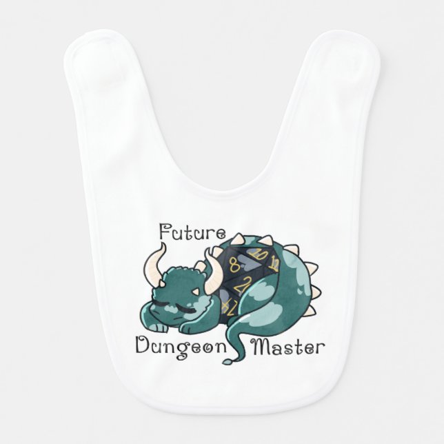 Future Dungeon Master baby bib (Front)