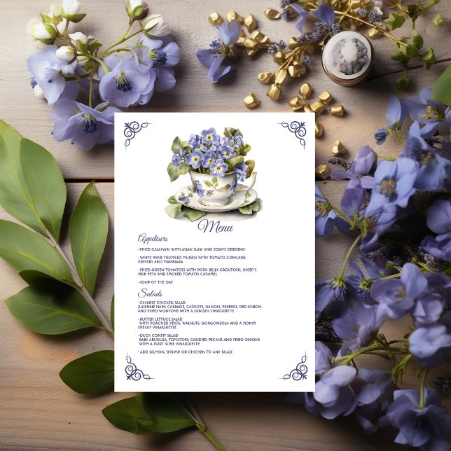 Future Dusk Common Evening Primrose Floral Wedding Menu (Future Dusk Wedding)