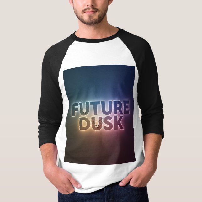 Future Dusk – Neon Desert Fox Design T-Shirt (Front)