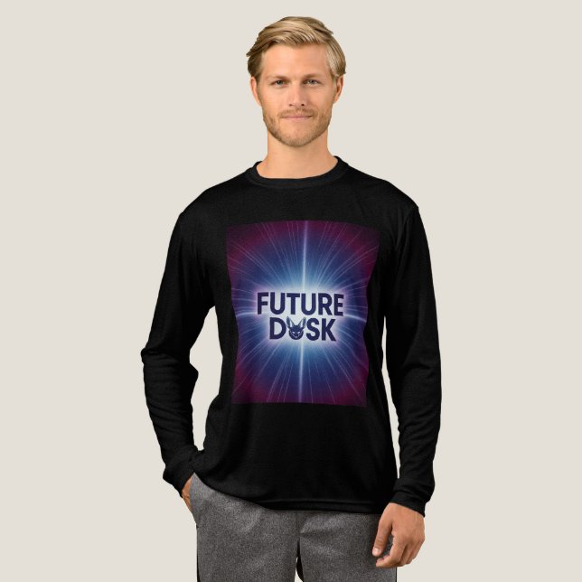 Future Dusk – Radiant Neon Fox Tri-Blend Shirt (Full Front)