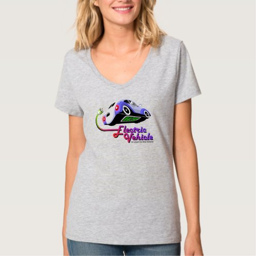 Future Electric Vehicle  Womens V_Neck T_Shirt