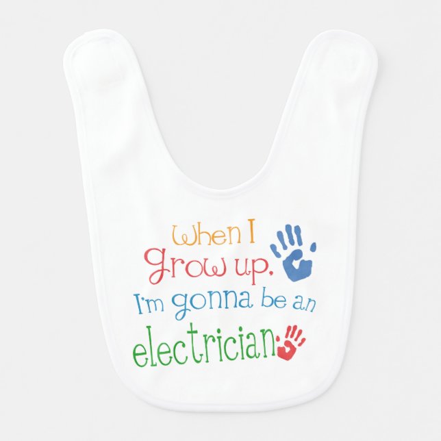 Future Electrician Baby Bib (Front)