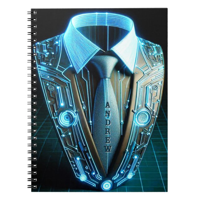 Future Elegance – 4D Necktie Classic Notebook (Front)
