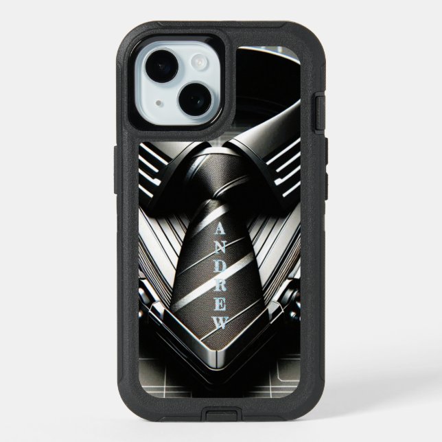  Future Elegance–4D Necktie Defender Series iPhone 15 Case (Back)