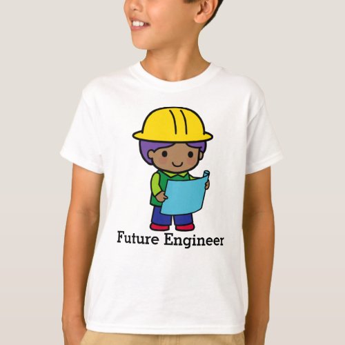 Future Engineer boy in yellow hardhat T_Shirt