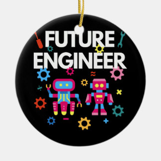 Future Engineer Costume Cute Robot Robotics Ceramic Ornament